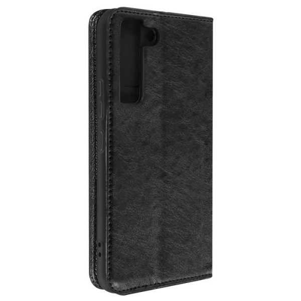 AVIZAR Samsung Galaxy S22 etui - Sort - Videostøttefunktion - Lædereffekt Svart