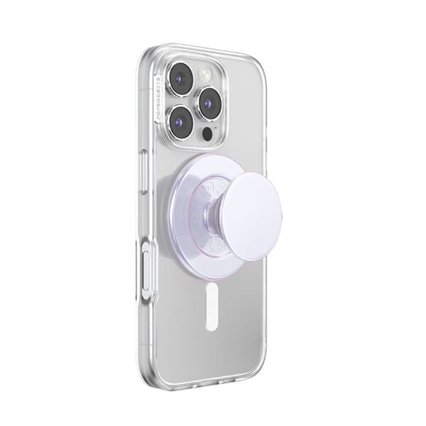 Support Smartphone PopGrip MagSafe Funktion Stativ og Selfie Fastgørelse Solid PopSockets Hvid Vit