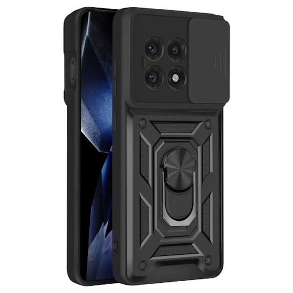 Coque för OnePlus 13R Magnetisk Ring Kameraskydd Svart Svart