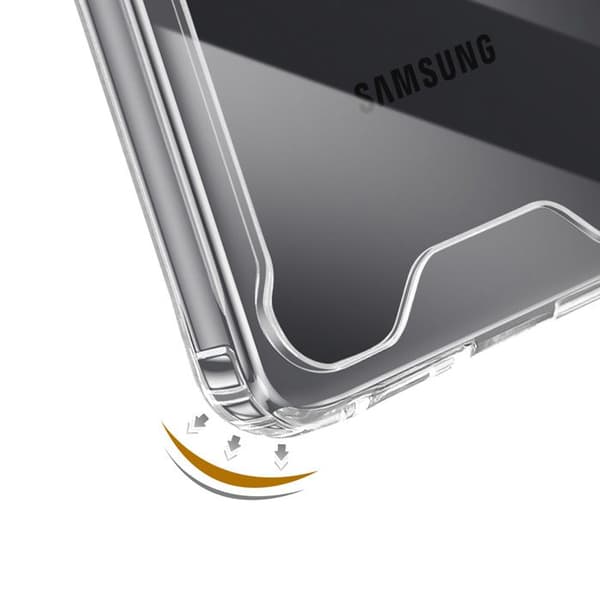 Skyddsfodral för Galaxy S26 Plus med Förstärkta Hörn Hård Baksida Stötsäker Transparent Vit
