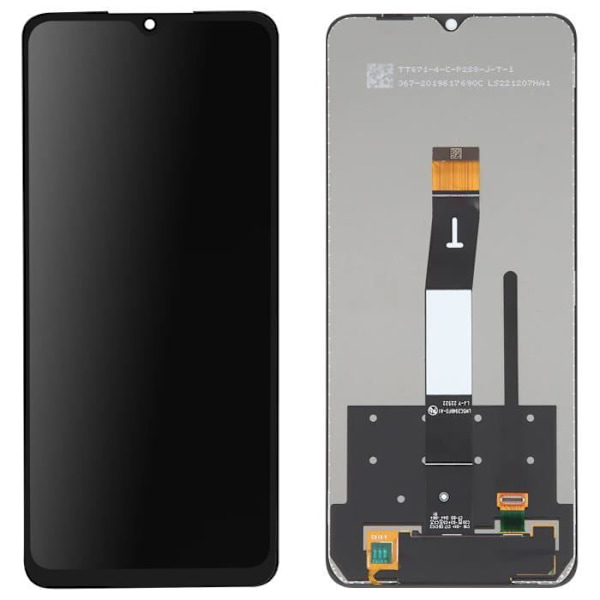 Komplett block för Xiaomi Redmi 12C LCD-skärm och pekglas kompatibel svart Svart