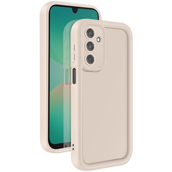Samsung Galaxy A26 Suojakuori Silikoninen Pehmeä Kosketus Kohotetut Reunat Beige Beige