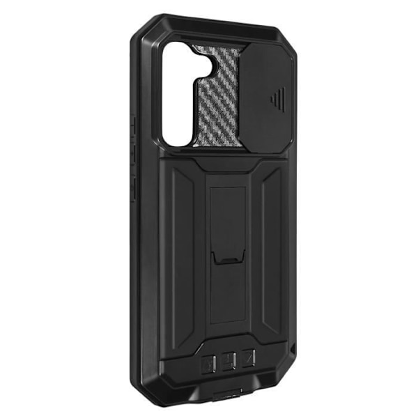 Inbyggt fodral för Samsung S23 Stötsäkert och vattentätt Kickstand kameraskydd Svart