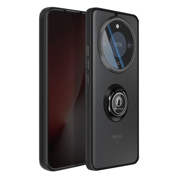 Cover til Honor Magic 8 Lite Beskyttelse i Bi-materiale med Magnetring Sort Svart