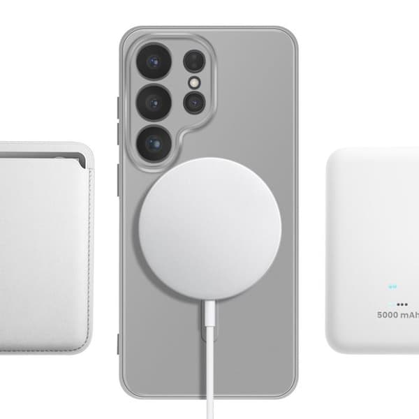 Cover til Galaxy S26 Ultra Kompatibel med Qi2 / MagSafe / PixelSnap Lys grå Grå