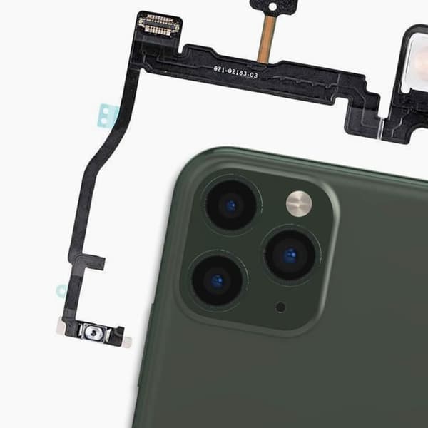 Strömbrytarkabel för iPhone 11 Pro Max - Reservdel Svart