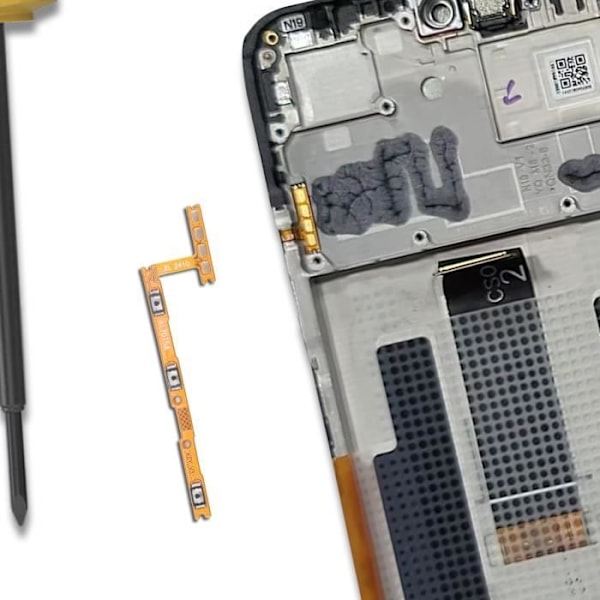 Strömbrytare och volymknapp för Xiaomi Redmi 13 4G Svart Svart