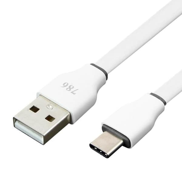 USB-kabel till USB typ C - AVIZAR - 3m - Snabb laddning och synkronisering - Vit Vit