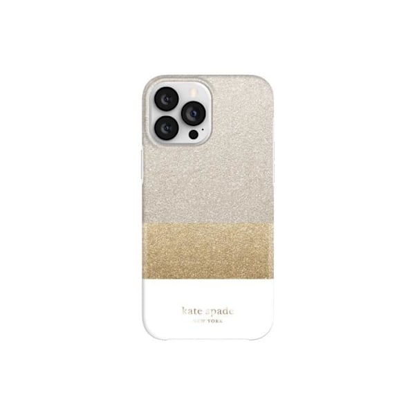 Cover til iPhone 12 Pro Max / 13 Pro Max Magsafe Glitter Block Range Glitter Kate Spade Gold Vit