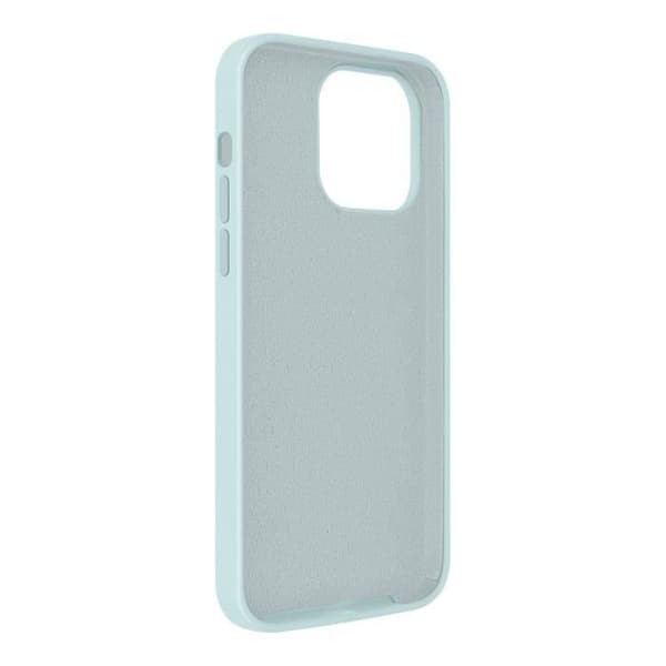 Skyddsskärm - iPhone 14 - Semihård - Glaciärblå - Inre av mikrofiber isblå