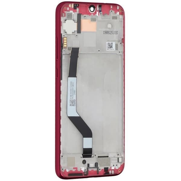 LCD-skärm - Xiaomi - Redmi Note 7 - Förmonterad Touchglass - Röd Chassi - Servicepack Röd
