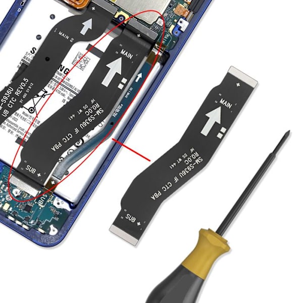 Hovedkortstik Flex Kabel til Galaxy S25 Plus Sort Svart