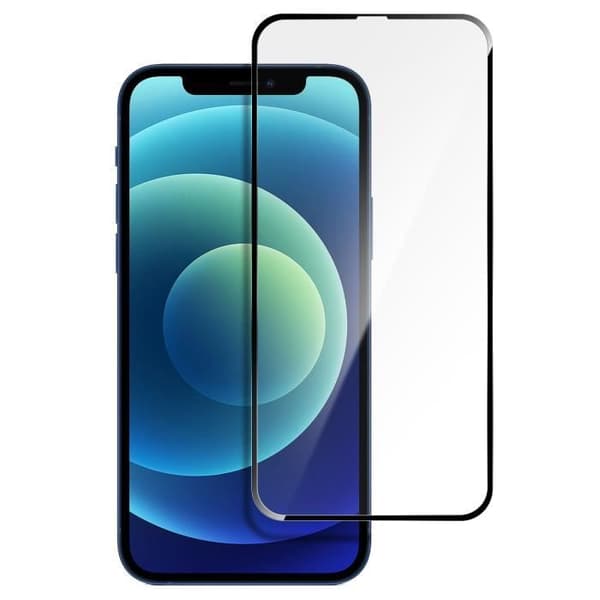 iPhone 12 Mini suojaava karkaistu lasikalvo 5D Full HD Resistant Black