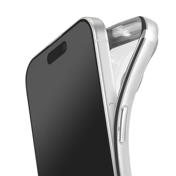 iPhone 17 Cover Kompatibel med MagSafe med Krom Sølv Kant Grå