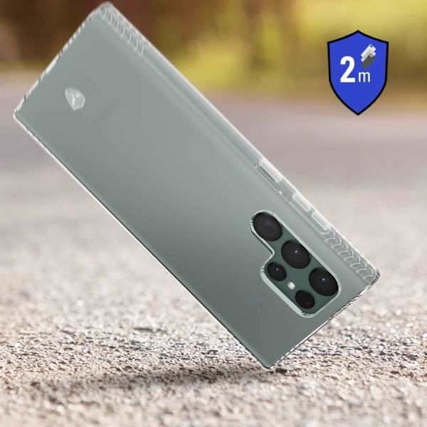 Suojakuori Galaxy S22 Ultra -vahvisteiselle putoamiselle 2m Force Case Pulse Transparent Vit