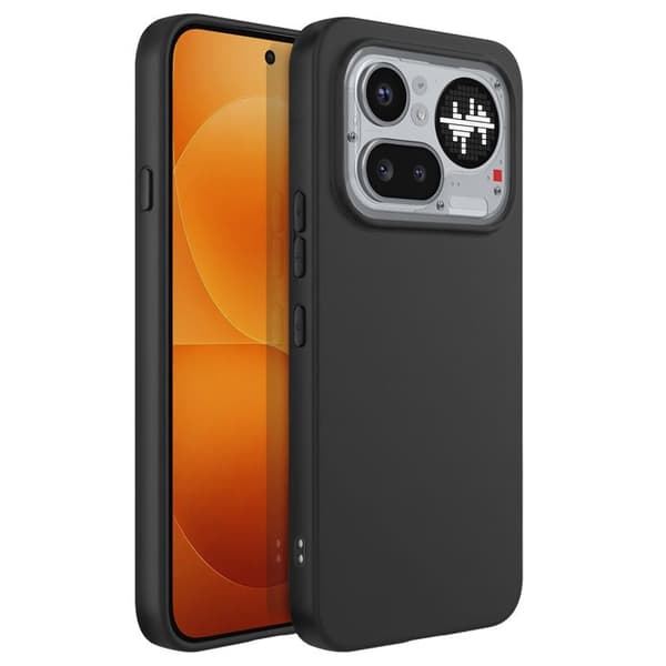 Silicone Cover til Nothing Phone 4a Pro, Stødabsorberende, Olieforsinket, Sort Svart