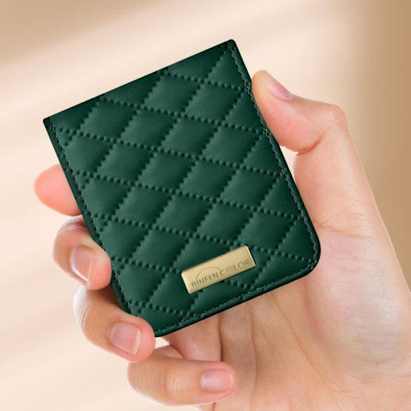 Telefoncover - AVIZAR - Samsung Galaxy Z Flip 5 - Kunstlæder - Rhombisk Mønster - Grøn Grön