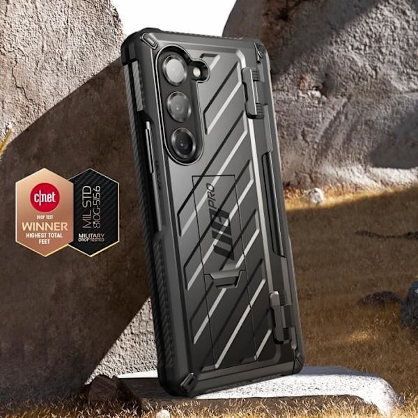 Täyskuori Samsung Galaxy Z Fold 6 Iskunkestävä Kickstand-tukikotelo, musta Svart