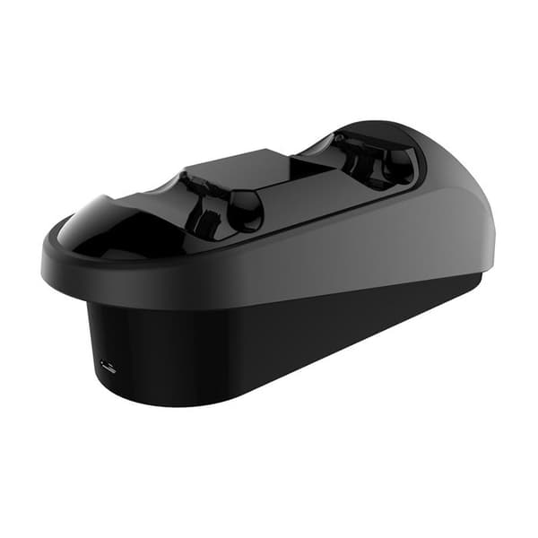 Opladningsstation til dobbelt PS4-controller Model 9180 med LED-indikator Ipega Sort Svart