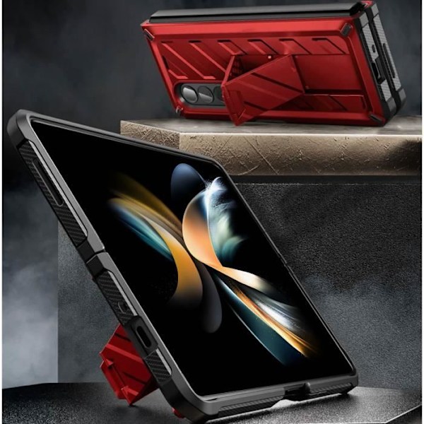 Etui til Samsung Galaxy Z Fold 4 Multi-Layer Unicorn Beetle Pro Supcase Rød Röd