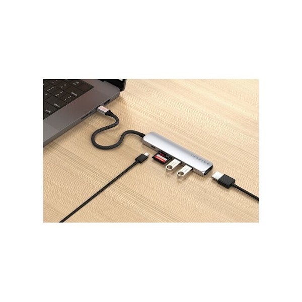 USB-C Multiport Hub 6-i-1 - Satechi - Silver - 4K HDMI - 100W Power Delivery - 10Gbps