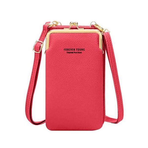 Smartphone sokke etui i imiteret læder Multi-rum Pink