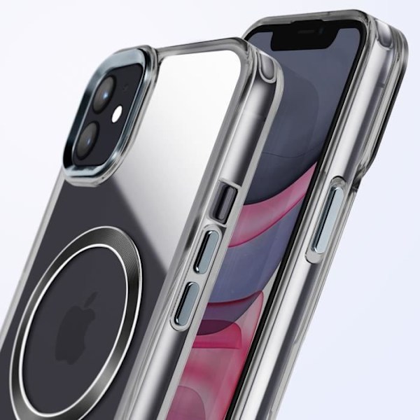 Coque MagSafe för iPhone 11 Bakstycke Glas Färg Svart Svart