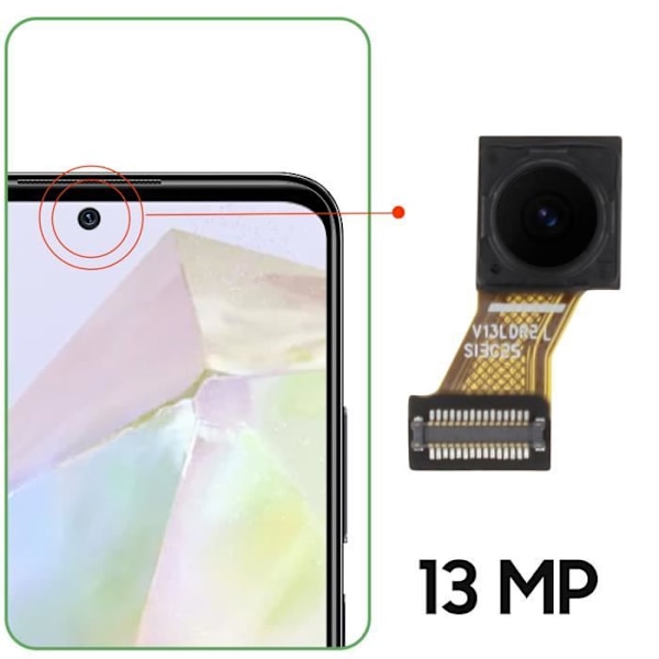 Originalt frontkamera til Samsung Galaxy A35 5G 13MP Selfie Sensor Samsung Sort Svart