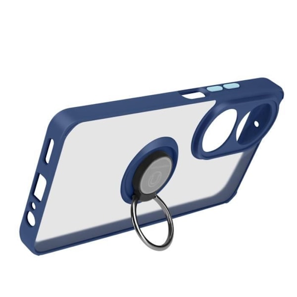 Stødsikker hårdt etui til Honor 90 Smart - AVIZAR - Metal Ring Video Support - Blå Blå