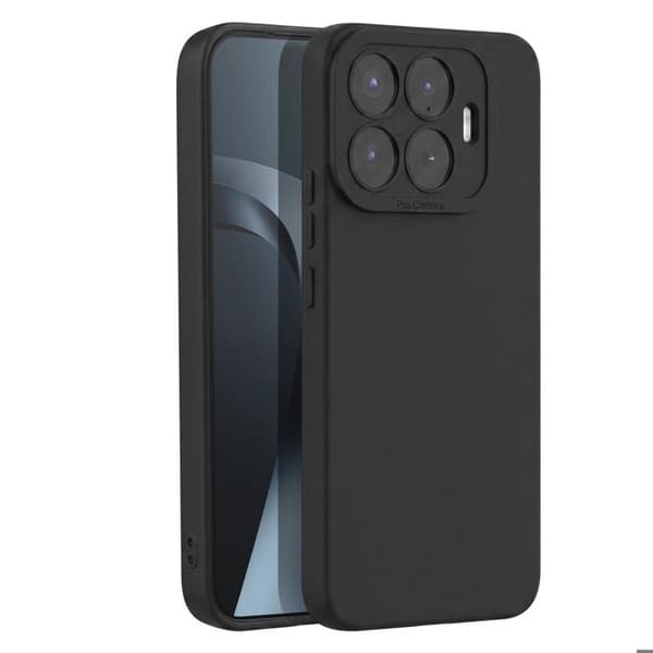 Silicone Cover til Xiaomi 17T Pro med Forstærkning til Kamerablok Sort Svart
