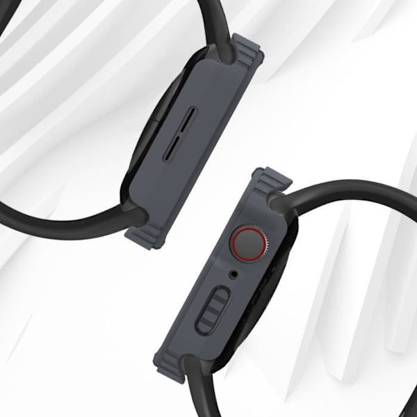 Fullt skydd härdat glas Apple Watch Series 6 / 5 / 4 / SE 44mm Grå Grå