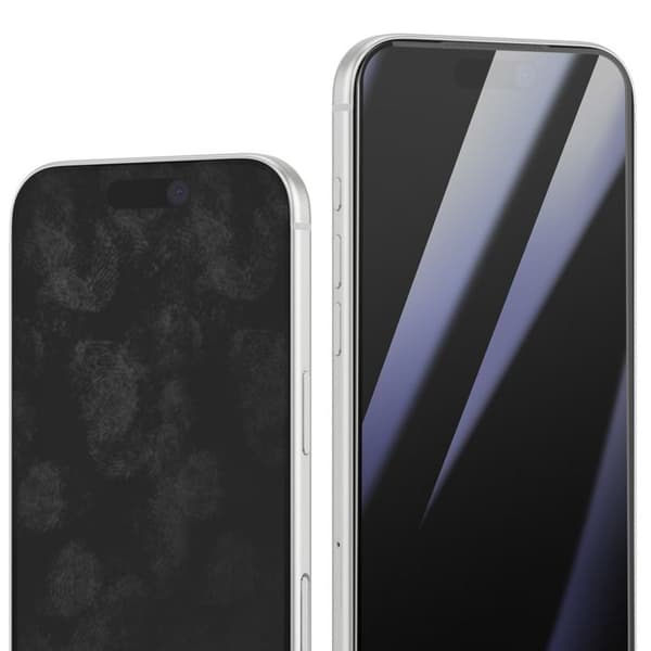Skärmskydd - AVIZAR - iPhone 17 Pro Max - Härdat Glas - Full Glue - Avfasade Kanter Vit