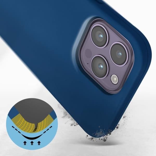 iPhone 14 Pro Case - ADVARE - Semi-hård - Blå - Blød finish Blå