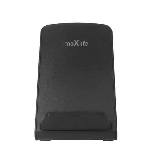 Trådløs Induktionsoplader til Smartphone Vertikal Støtte 15W Maxlife Sort Svart