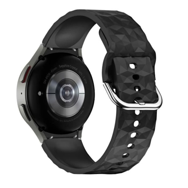 Rem til Galaxy Watch 5/5 Pro / 4 Black Diamond tekstureret silikone
