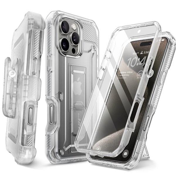 iPhone 16 Pro Max kuori - Supcase Unicorn Beetle Pro - Läpinäkyvä transparent