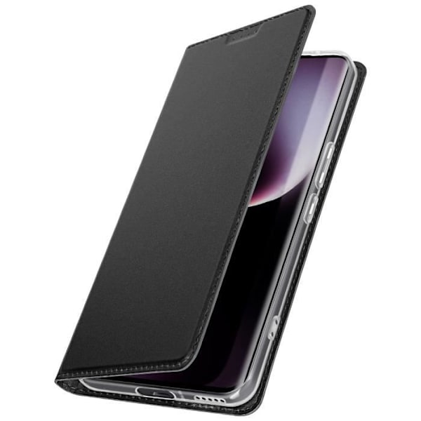 Étui til Honor Magic 7 Lite Satinér Effekt Lomme til Kort Videostøtte Dux Ducis Sort Svart