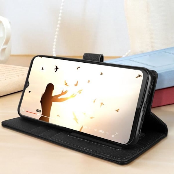 Samsung Galaxy A13 Cover - AVIZAR - Video Stand Wallet Cover - Sort svart