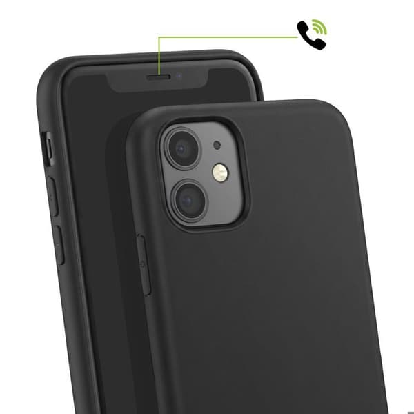 Silicone Cover til iPhone 11 Blød Beskyttelse Enkel og Stødabsorberende Mayaxess Sort Svart