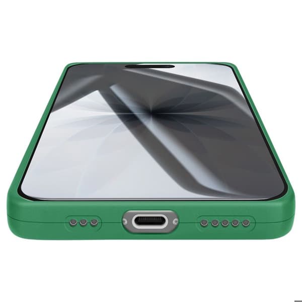 Siliconfodral för iPhone 17 med förstärkning för kamera i grön Grön