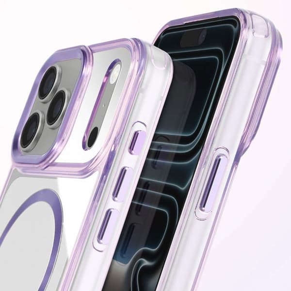 iPhone 17 Pro Max - AVIZAR - Kristalli Väri - Violet - MagSafe - Optimaalinen suoja Lila