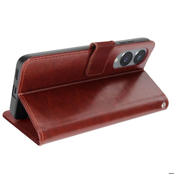 Étui til Samsung Galaxy S25 Edge Klap Wallet Støtte Mayaxess Brun kastanj