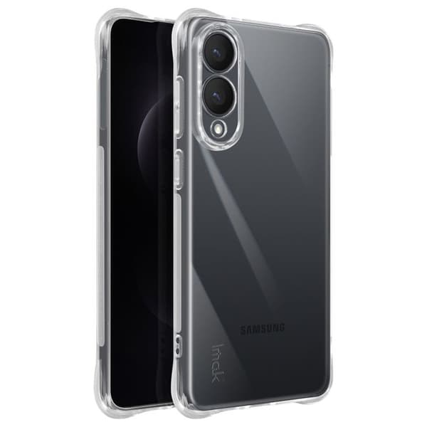 Coque för Samsung Galaxy S25 Edge Silikon Stötskydd Bumper iMak Transparent Vit