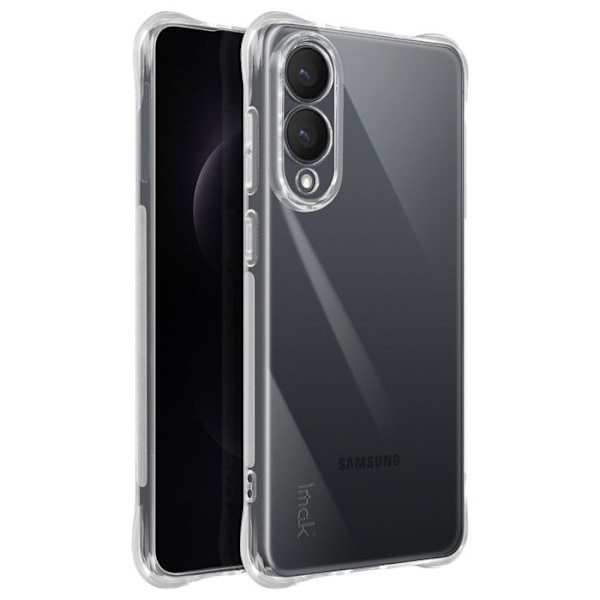 Coque til Samsung Galaxy S25 Edge Silikone Stødabsorberende Bumper iMak Transparent Vit