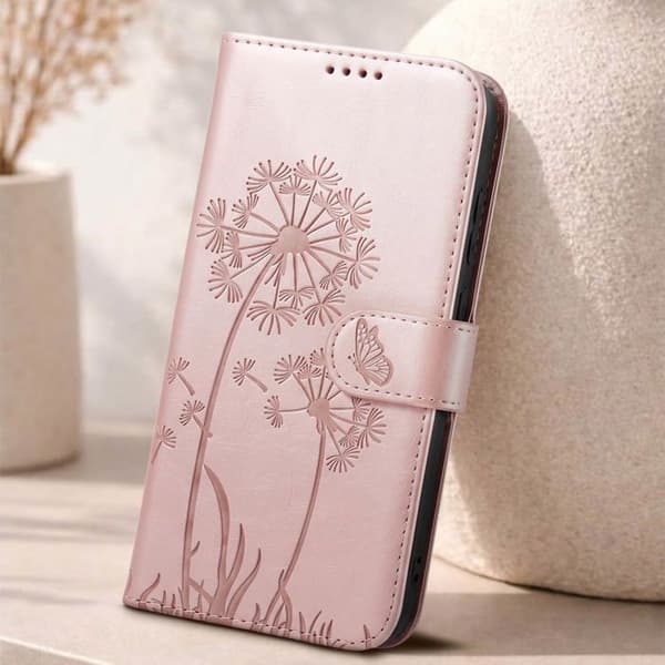 Pungetui til Galaxy S26 Premium Design Blomster Sommerfugl Zanaé Rosé champagne Ros