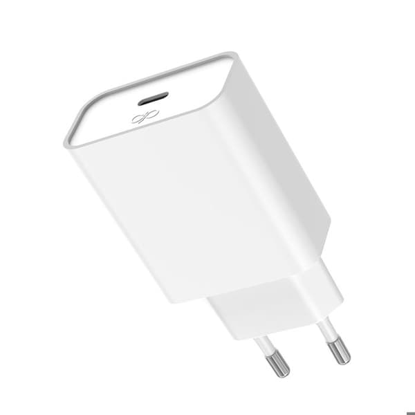 USB-C vægoplader - FORCE POWER - Force Power - 45W - PD/PPS/QC4.0 - Kompakt genbrugsplast Vit
