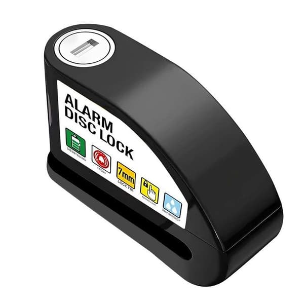 Disklås med Alarm 110dB Kompakt til Cykel / Scooter Sort Svart