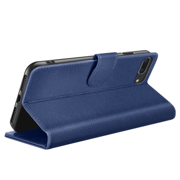Plånboksfodral för iPhone 8 Plus / 7 Plus med Stöd och Magnetisk Flik Zanaé Mörkblå Blå
