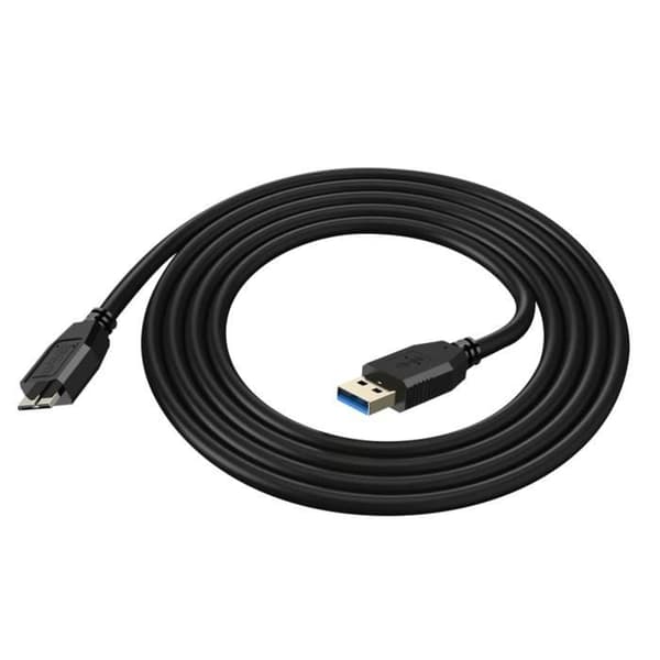 USB 3.0 Micro B-kabel Samsung Galaxy S5 Note 3 Note Pro 12.2 Sort 1,8m