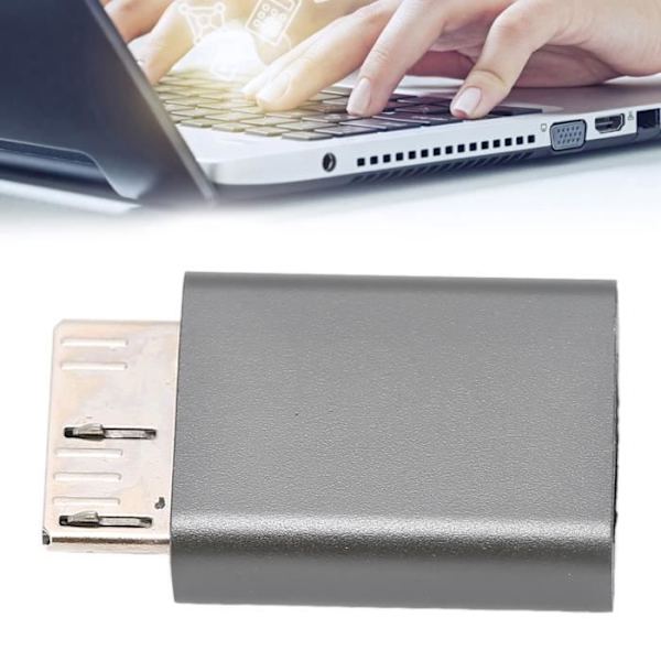 Qiilu Type C Hun til USB 3.0 Micro B Adapter Bærbar aluminiumslegering til rejser og arbejde